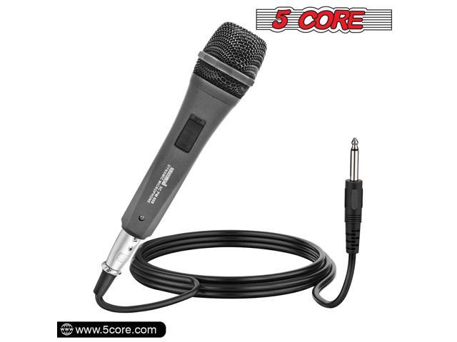 5 Core Microphone XLR Dynamic Mic Karaoke Singing Handheld Microfono Wired Professional Unidirectional 1/4 Plug In Cord Connection for Vocal DJ.