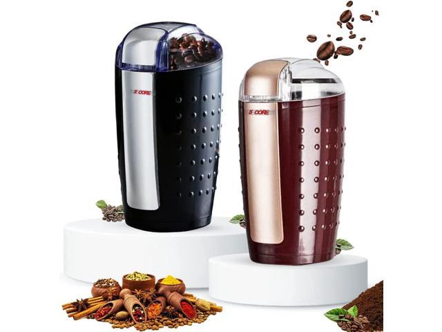 5Core 2 Pieces Electric Coffee Grinder Spice Grinders Large Portable Compact with Stainless Blade Grinder CG 01 BR & BL photo