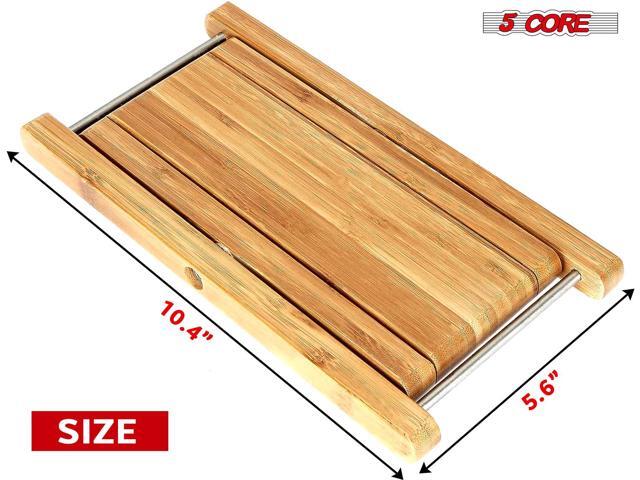 5 Core Wood Guitar Foot Stool 3 Position Height Adjustable Guitar Foot Stand Solid Wood Foot Stool GFS WD
