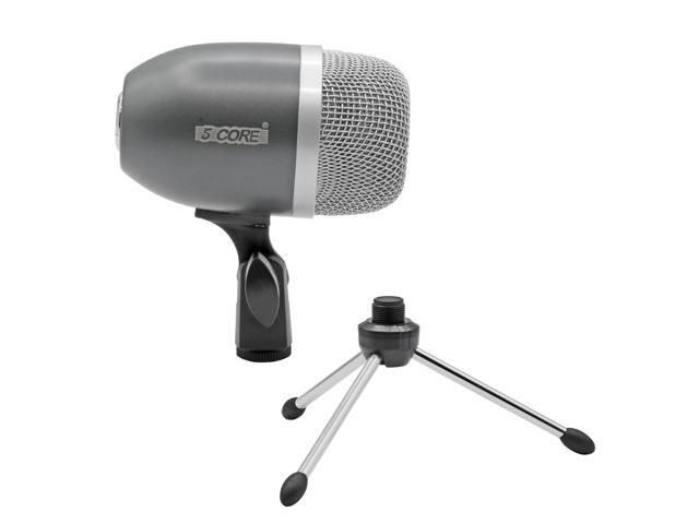 5 Core Drum Mic High Sensitivity Snare Tom Instrument Microphone with Dynamic Moving Coil Uni-Directional Pick Up Pattern Swivel Mount Durable.