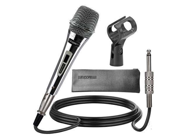 5 Core Mic Karaoke Dynamic Handheld XLR Microphone for Professional Vocal Recording Live Stage Singing Music Neodymium 1/4 Corded Wired Micrófono -...