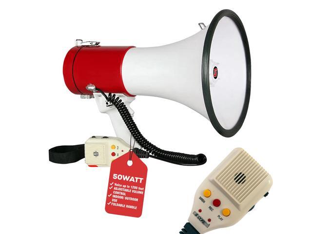5 Core Megaphone Bullhorn Speaker 50W Bull Horn Cheer Megafono 1200 Yards
