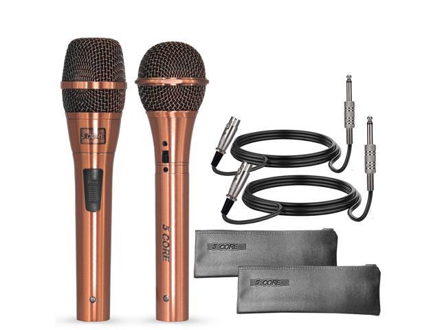 5 CORE Dynamic Microphone Handheld Cardioid Pair XLR Wired Professional Metal Couple Mic for Duet Karaoke Singing Speech Vocal DJ Recording...