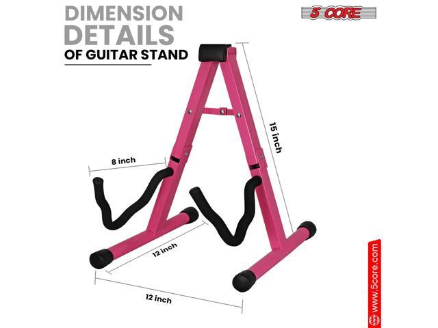 5 Core Guitar Stand Pair A Frame Shape w Soft Foam Arms Non Slip Rubber Supports Acoustic Electric Bass Ukulele Banjo Foldable for School Studio...