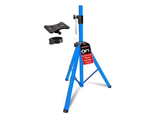 5 Core Speaker Stand Tripod Floor Adjustable Up to 48 Inch DJ Studio Monitor kanto Stands Pole Mount - SS HD 1PK Sky BLU 4FT