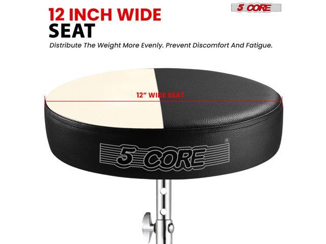 5 Core Drum Throne Padded Adjustable Guitar Stool Drummer Seat for Adults & Kids BLACK