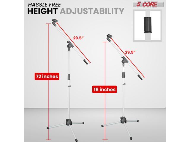 5 Core Tripod Mic Stand Adjustable Holder Floor Microphone Boom Arm
