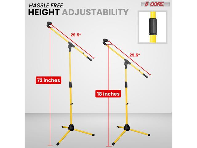 5 Core Tripod Mic Stand Adjustable Holder Floor Microphone Boom Arm - MS 080 YLW