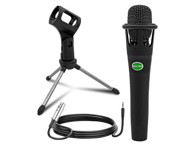 5 Core Microphone Karaoke XLR Wired Professional Dynamic w Pop Filter Cable Mic Holder Mini Tripod MIC CROWN