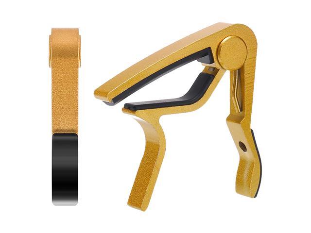 5CORE Capo Acoustic Electric Guitar 6 String Quick And Easy Adjustment Classic Clip - Banjo Mandolin Or Ukulele Capotraste Para Guitarra - CAPO GLD