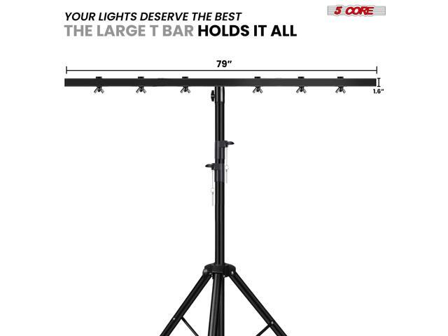 5Core DJ Light Stand Stage Lighting Truss System Height Adjustable Heavy Duty T bar Mount