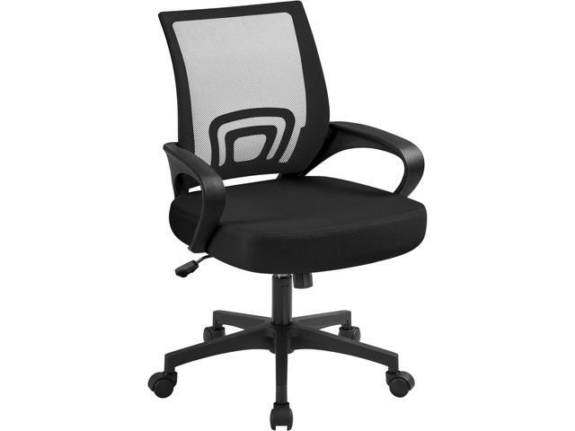 Yaheetech Office Chair Ergonomic Computer Chair Mid Back Adjustable Desk Chair with Lumbar Support Armrest, Swivel Rolling Mesh Task Gaming Chair.