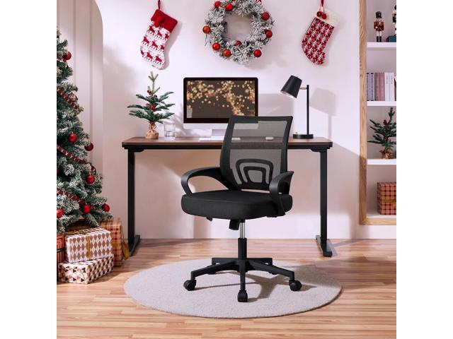 Yaheetech Office Chair Ergonomic Computer Chair Mid Back Adjustable Desk Chair with Lumbar Support Armrest, Swivel Rolling Mesh Task Gaming Chair...