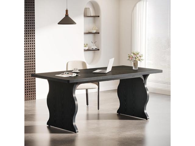 Tribesigns 63' Large Executive Desk for Home Office, Spacious Computer Desk with Ample Leg Room, Double PC Gaming Writing Table Study Desk with...