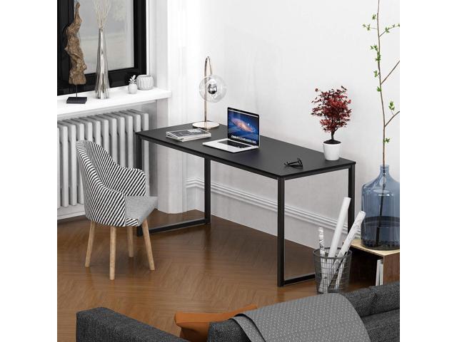 SHW Home Office 55-Inch Computer Desk, 24' Deep, Black