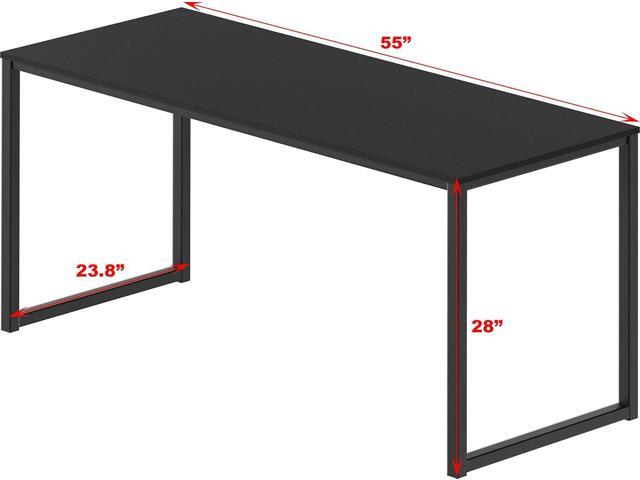 SHW Home Office 55-Inch Computer Desk, 24' Deep, Black
