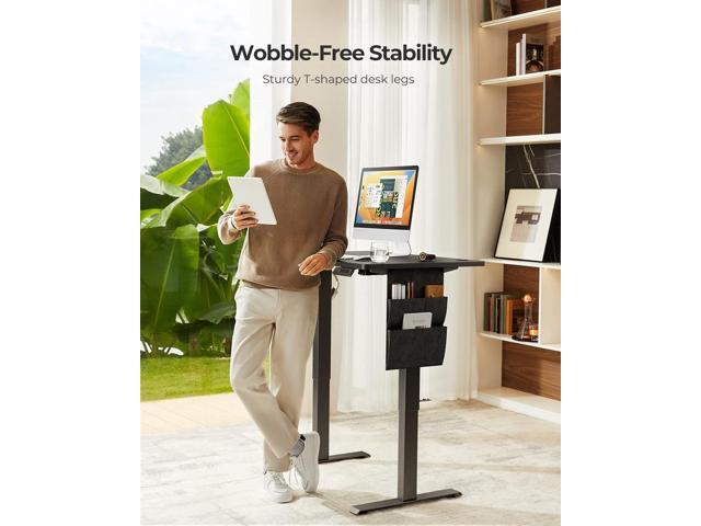 Marsail Standing Desk Adjustable Height, 48x24 Inch Electric Standing Desk with Storage Bag, Stand up Desk for Home Office Computer Desk Memory...