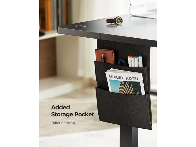 Marsail Standing Desk Adjustable Height, 48x24 Inch Electric Standing Desk with Storage Bag, Stand up Desk for Home Office Computer Desk Memory...