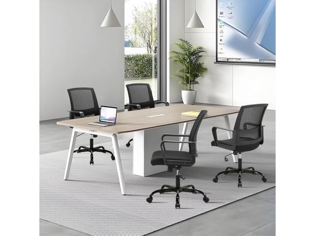 CLATINA Ergonomic Rolling Mesh Desk Chair with Executive Lumbar Support and Adjustable Swivel Design for Home Office Computer Black 2 Pack