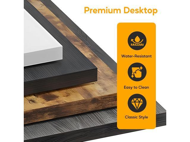 L Shaped Desk Gaming Computer 50 Inch Corner Desks Work Table for Writing Study Student with Wood Tabletop Metal Frame CPU Stand Side Bag for Home...