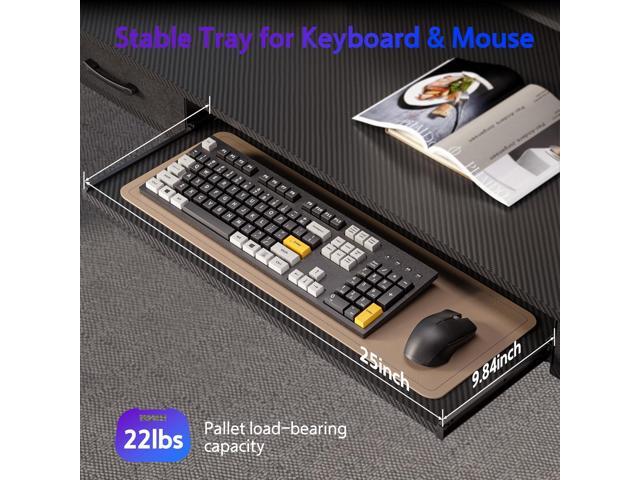 63x24 Inches Electric Standing Desk with Keyboard Tray, Height Adjustable Stand up Desk with 2 Drawers, Ergonomic Sit to Stand Desk with Storage...