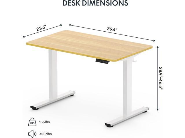 FLEXISPOT EN1 One-Piece Standing Desk 40 x 24 Inches Height Adjustable Desk Electric Sit Stand Up Desk Home Office Desks Computer Workstation...