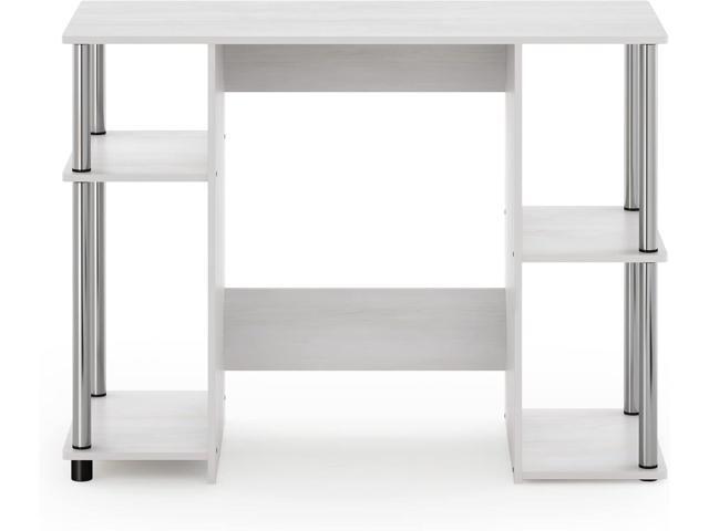 Furinno Jaya Computer Study Desk, White Oak/Stainless Steel