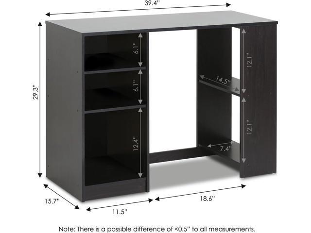 FURINNO Computer Study Writing Desk, Espresso, Model:15110EXBR