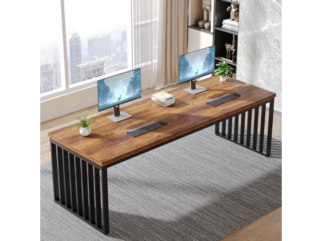 Tribesigns 78.74' Extra Long Computer Desk for 2 Person, Double Long Desk with Heavy Duty Metal Frame, Double Workstation Study Table for Home...