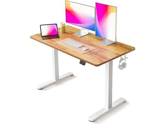 FEZIBO Electric Standing Desk, 48 x 24 Inches Height Adjustable Stand up Desk, Sit Stand Home Office Desk, Computer Desk, Light Rustic