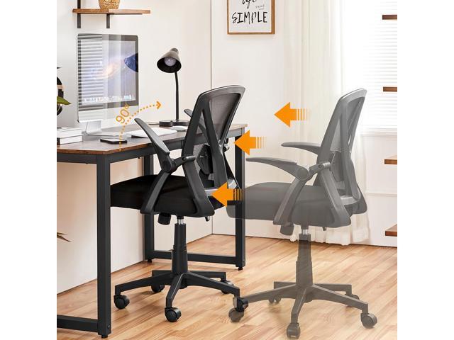 Yaheetech Home Office Chair Work Desk Chair Swivel Computer Mesh Chair with Flip-up Arms Adjustable Height Lumbar Support Executive Office Task...