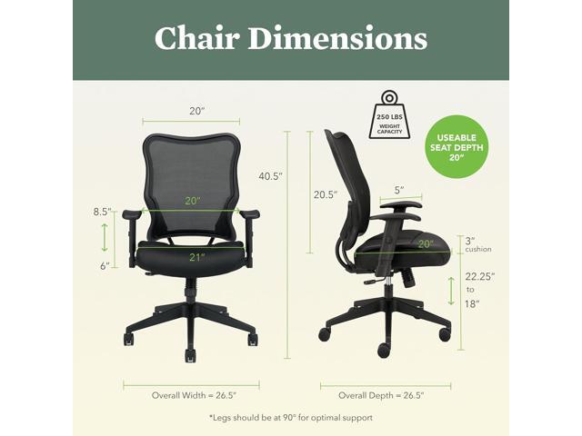 HON Wave High Back Ergonomic Office Chair with Adjustable Arms, Breathable Mesh Ergonomic Desk Chair for Computers, Office, Work, 360° Swivel,...