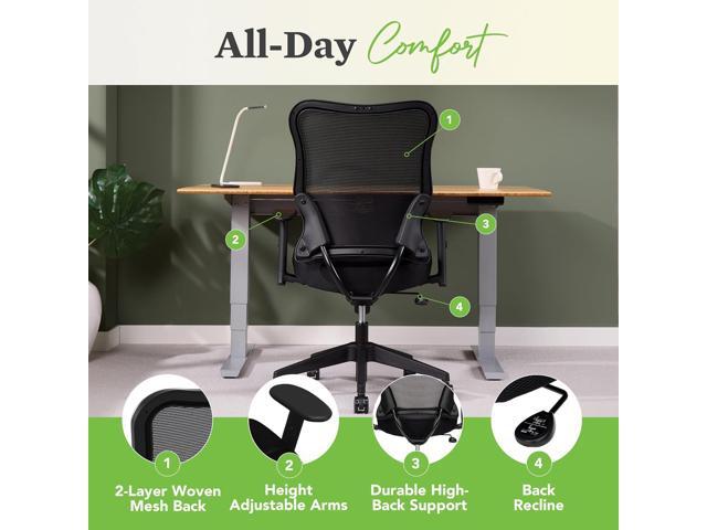 HON Wave High Back Ergonomic Office Chair with Adjustable Arms, Breathable Mesh Ergonomic Desk Chair for Computers, Office, Work, 360° Swivel,...