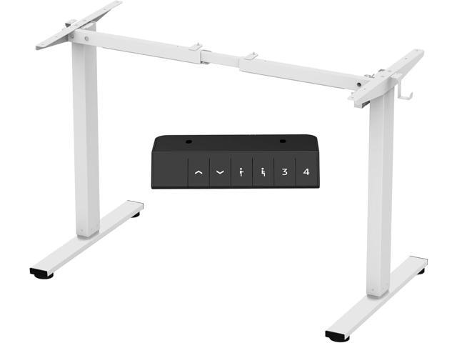 FLEXISPOT Height Adjustable Standing Desk Frame with Memory Controller, Electric Sit Stand Desk Base for Home and Office (White Frame Only)