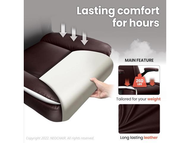 NEO CHAIR Office Chair Adjustable Desk Chair Mid Back Executive Comfortable PU Leather Ergonomic Gaming Back Support Home Computer with Flip-up...