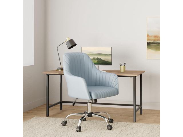 Warmiehomy Velvet Desk Chair for Home Office, Adjustable Swivel Task Chair Modern Computer Vanity Chairs with Arm Rest for Bedroom Living Room...