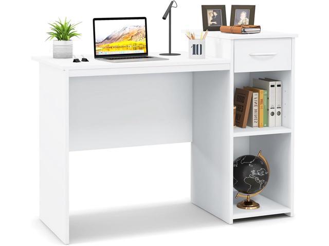 Giantex Computer Desk with Storage, Modern PC Laptop Table with Printer Shelf, Drawer, CPU Stand & Cable Hole, Compact Study Writing Desk...