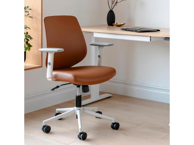 Branch Daily Chair - Vegan Leather Office Chair with Swivel, Lumbar Rest, and Adjustable Armrests - Comfortable Seating for Improved Posture and...