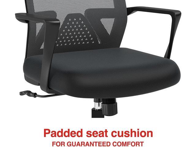 STAPLES Cartwright Ergonomic Office Desk Chair, Adjustable with Breathable Mesh & Lumbar Support, Perfect for Home & Office, Black