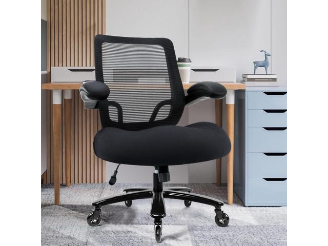 500lbs Big and Tall Office Chair - Heavy Duty Mesh Ergonomic Desk Chair, High Back Computer Chair - Flip-up Armrests, Wide Thick Seat Cushion,...