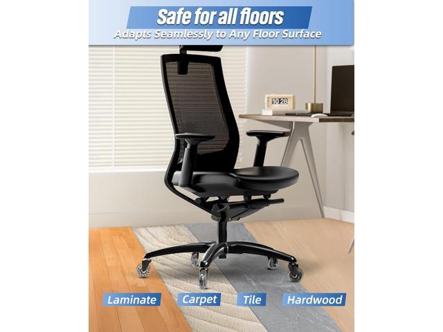 Sytopia 28' Heavy Duty Office Chair Base Replacement with Wheels (Set of 5), Metal Desk Chair Base