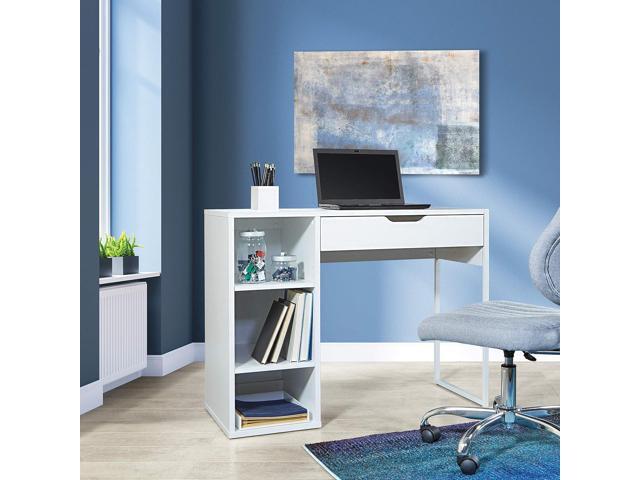 OSP Home Furnishings Ravel 40-Inch Wide Writing Desk, White