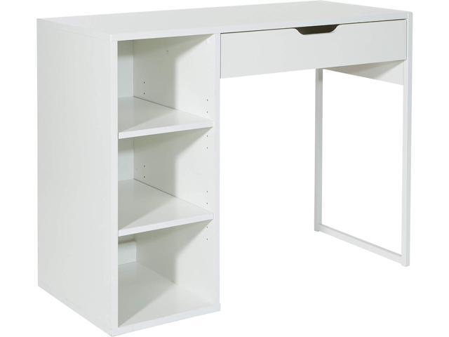 OSP Home Furnishings Ravel 40-Inch Wide Writing Desk, White