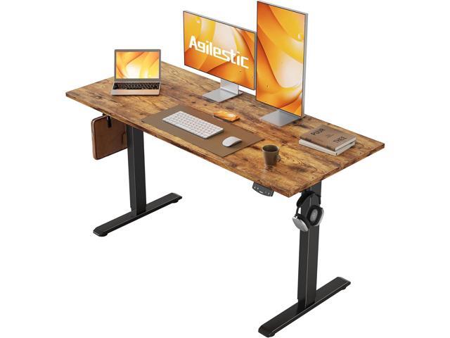 Electric Standing Desk, 48 x 24 Inches Height Adjustable Desk, Sit Stand up Desk for Work Office Home, Ergonomic Rising Computer Table with Memory.