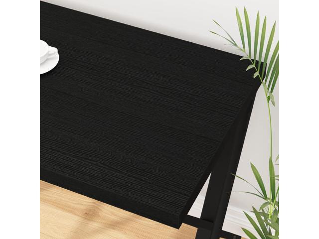LVB Black Computer Desk, Modern Gaming PC Writing Desk for Home Office, Metal Computer Study Work Table for Bedroom, Industrial Executive Student...