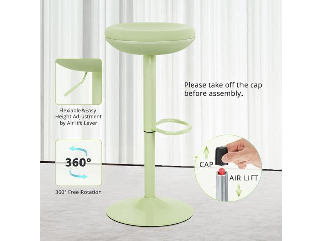 Standing Desk Chair, Ergonomic Office Stool Adjustable Height, Round 360° Swivel Sit Perching Stool Without Backrest for Bedroom, Kitchen, Living...
