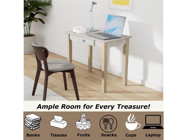 International Concepts 30' H Writing Table With Drawer Home Reception School Desk/Office Furniture, Eco-Friendly/Solid/Sturdy Parawood, Paint/Stain...