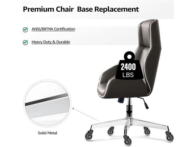 Sytopia Office Chair Base, 28'' Desk Chair Base Replacement with Reinforced Metal Legs (2300Lbs), Chair Bottom Part for Most Chairs, Universal Gas...