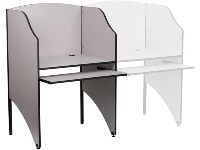 Flash Furniture Kevin Starter Student Study Carrel for Testing Centers and Classrooms, Starter Study Carrel Unit/Private Student Testing Desk, Gray