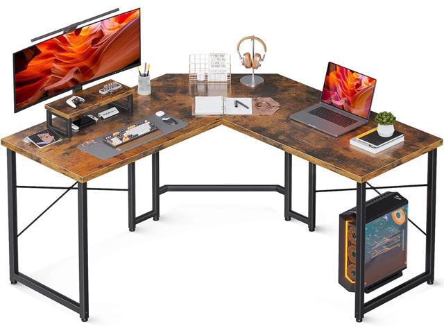 AODK L Shaped Gaming Desk, Computer Corner Desk, PC Gaming Desk Table with Large Monitor Riser Stand for Home Office Sturdy Writing Workstation,51...